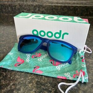 Goodr Polarized Sunglasses Shades Fever Dream Blue No Slip No Bounce Floating
